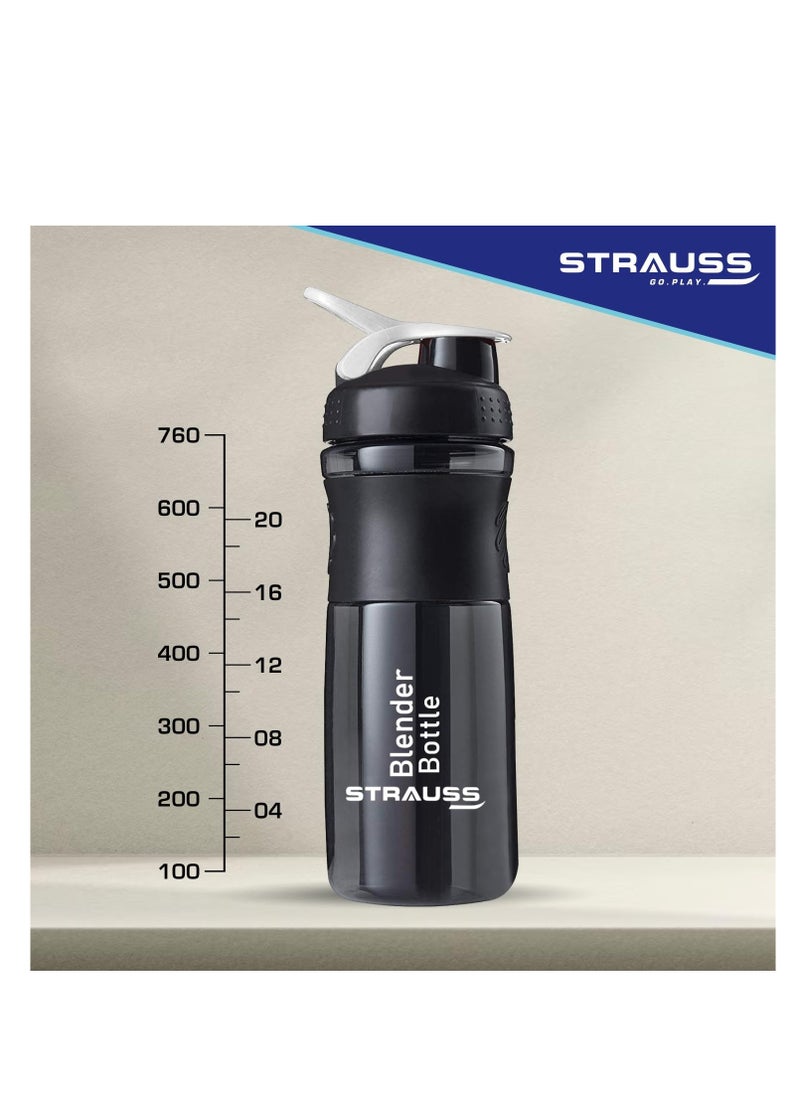 STRAUSS - STRAUSS Blender Shaker Bottle | Leakproof Shaker Bottle for Protein Shake, Pre-Workout and Bcaa Shake | Protein Shaker Bottle for Gym | Ideal for Men and Women - Image 1
