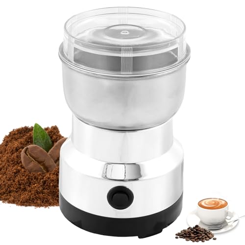 kjcbkcb Electric Coffee Grinder 300ml Mini Spice Mill - Stainless Steel One-Touch Start Portable Dry Grinder for Coffee Beans and Spices - Image 1