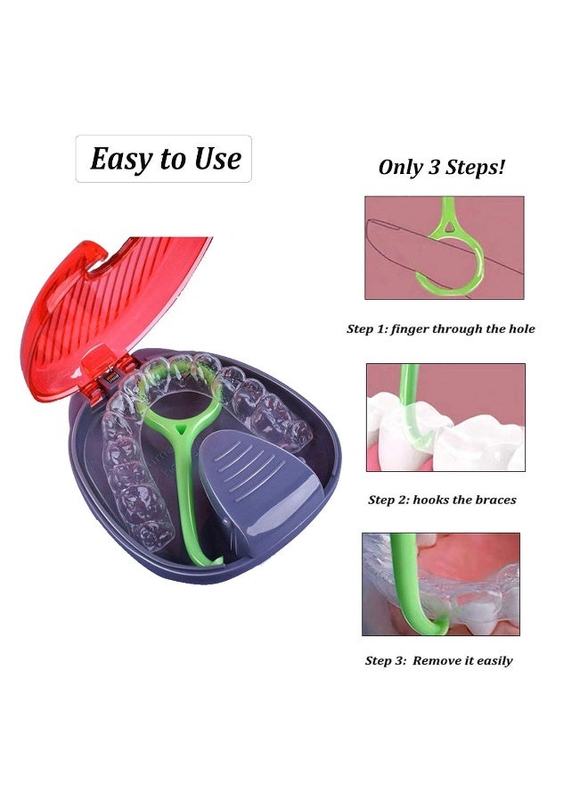 Wenplus 4 Pieces Aligner Removal Tool for Invisible Removable Braces, White, Plastic - Image 3