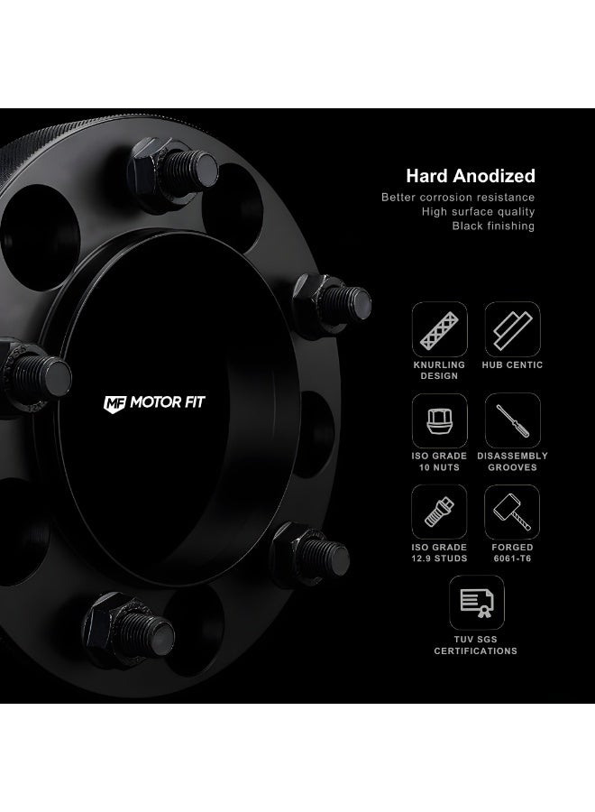 MOTOR FIT 20mm Hubcentric Wheel Spacers for Tesla 2018+ (Set of 2) | 5x114.3 Forged 6061-T6 Aluminum Spacer Kit | M14x1.5 Studs | Hard Anodized Performance Wheel Spacer for Tesla Model 3 & Model Y - Image 3