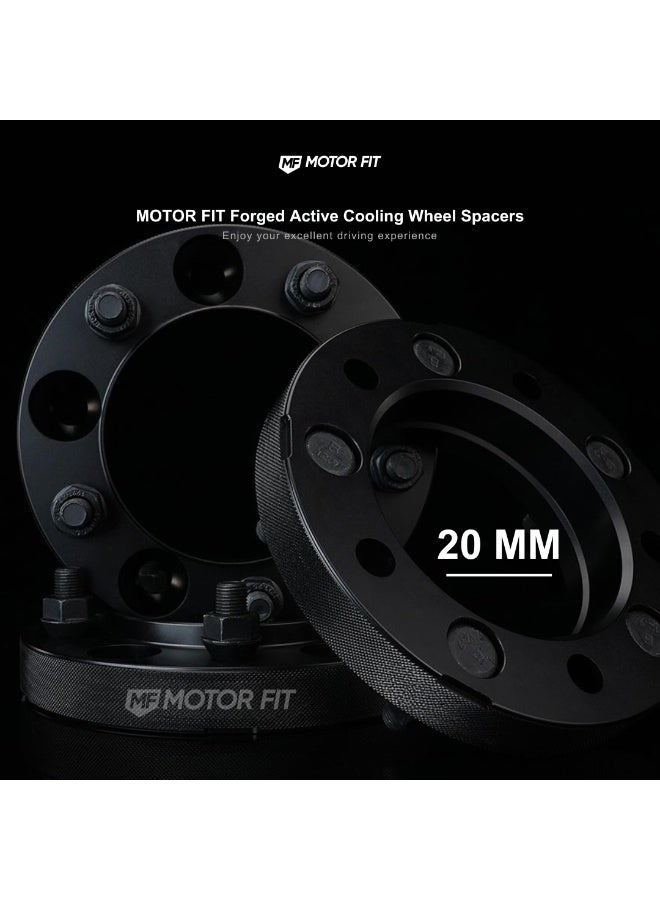 MOTOR FIT 20mm Hubcentric Wheel Spacers for Tesla 2018+ (Set of 2) | 5x114.3 Forged 6061-T6 Aluminum Spacer Kit | M14x1.5 Studs | Hard Anodized Performance Wheel Spacer for Tesla Model 3 & Model Y - Image 2