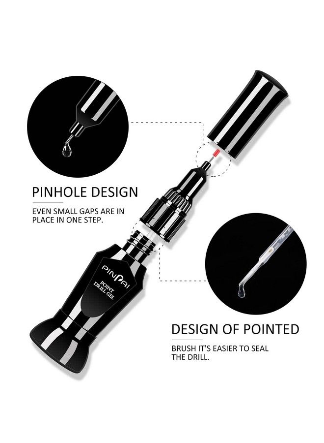 Ownest 2 Pcs Nail Rhinestone Glue Nail Glue Pen Resin Polishing Agentadhesive Resin Crystal Polish Decor Adhesive Decoration Gem Crystal Diamond Jewelry Need Lights 10Ml - Image 3