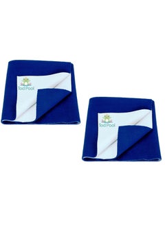 Tod PooL Tod PooL Breathable Bed Protector AntiPiling Fleece Extra Absorbent Washable Waterproof Quick Dry Sheet Bed Protector Sheet for Kids and Adults 2 Royal Blue Double Bed Size 260x200cm  - Image 1