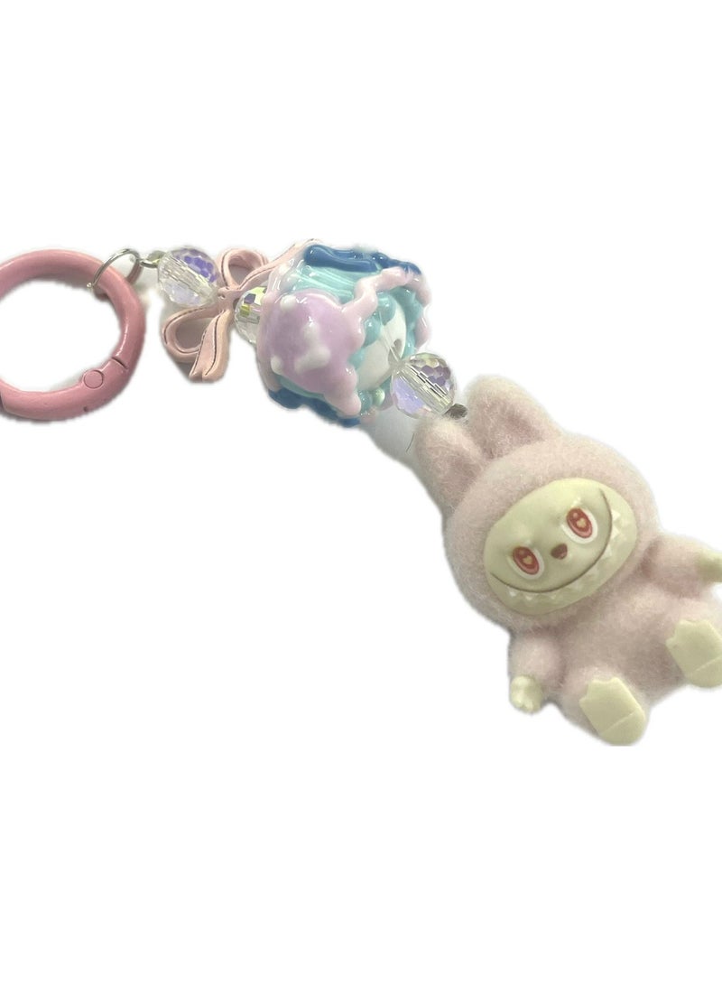 New Mini Plush Cartoon Creative Keychain, Cute Rabbit Hanging Ornament  - Image 1