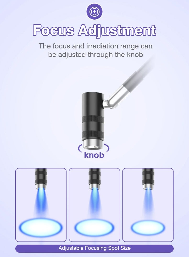 XiuWoo Light for Lash Extension, 6W LED Adjustable Lash Lamp for Lash Artists, Nail Tech, Gel Curing Lash Light Nail Manicure Dryer with Foot Pedal Removable Lamp Head  - Image 5