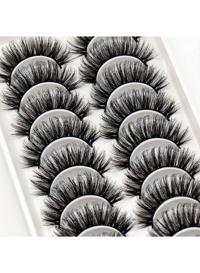 Veleasha Lashes Natural Look Faux Mink Eyelashes 10 Pairs Pack Individual Lashes Handmade Light Volume Eyelash Extensions Look False Lashes (6D17) - Image 3