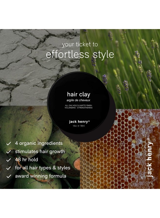 Jack Henry Hair Clay Styling Product, Add Thickness & Texture, 4 Ingredients, 1.6 oz - Image 3