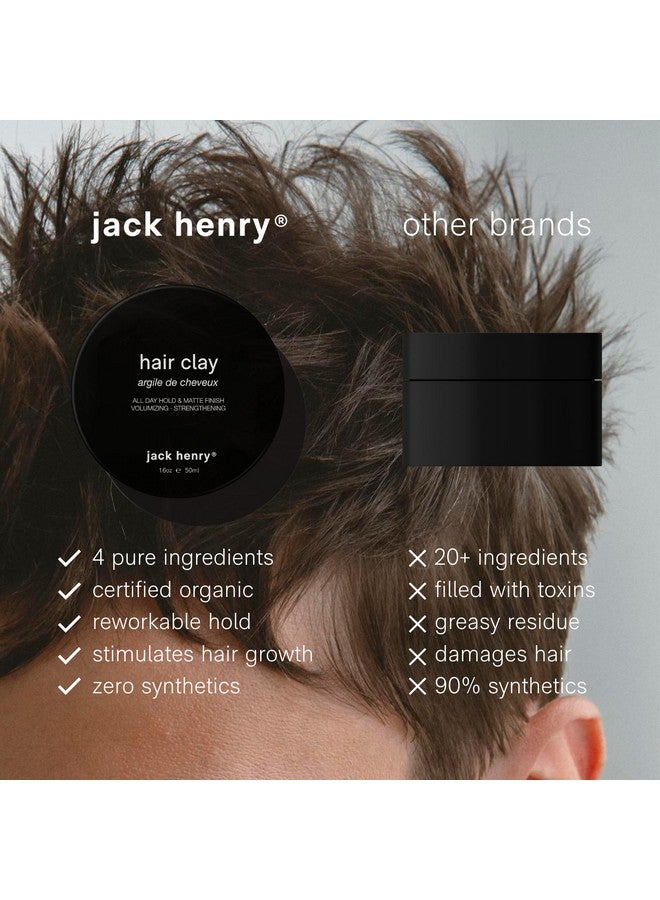 Jack Henry Hair Clay Styling Product, Add Thickness & Texture, 4 Ingredients, 1.6 oz - Image 5