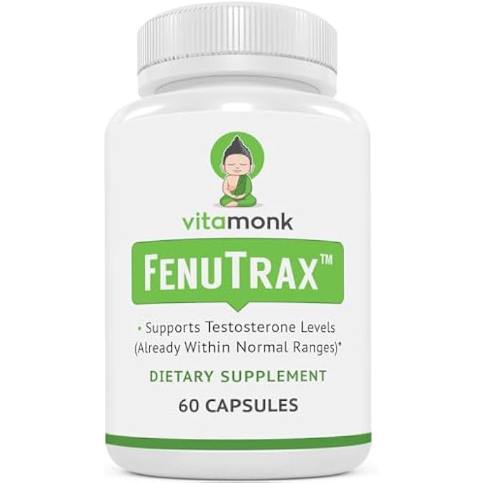 VitaMonk FenuTrax™ Fenugreek Extract Powerful 50% Fenugreek Seed Extract Standardized for Fenuside - High Furostanol Glycoside and Saponin Content When Compared to Testofen - 60 Capsules - Image 1