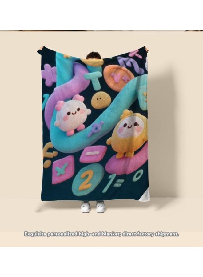 عام بطانية رقيقة من الفانيلا الكرتونية للأطفال والرضع (دافئة ومريحة، ومناسبة للنوم والألعاب) 70 سم * 100 سم - Image 2