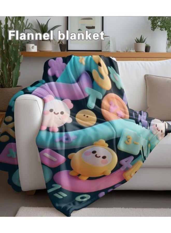 عام بطانية رقيقة من الفانيلا الكرتونية للأطفال والرضع (دافئة ومريحة، ومناسبة للنوم والألعاب) 70 سم * 100 سم - Image 1