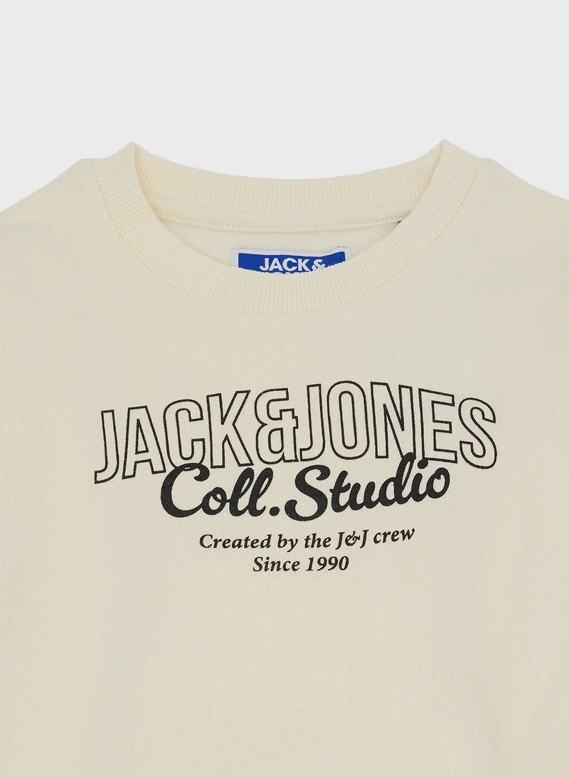 Jack & Jones Junior Kids Jjmakoto Crew Neck Sweatshirt