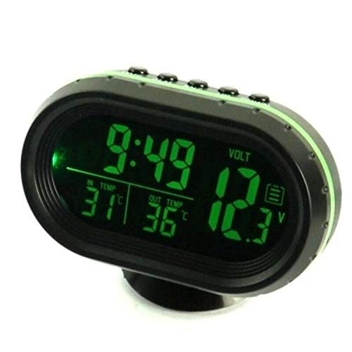 MACHSWON 3 in 1 Car Digital LED Electronic LCD Clock Thermometer Voltmeter - Image 2