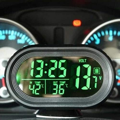 MACHSWON 3 in 1 Car Digital LED Electronic LCD Clock Thermometer Voltmeter - Image 1