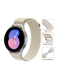 Durable 20mm Nylon Sport Loop Band for Samsung Galaxy Watch 6 5 4 40mm 44mm/Watch Watch 4 6 Classic 42mm 43mm 46mm 47mm Woven Fabric Alpine Loop Sports Band From Ten Tech - white - pzsku/Z2AABAA711B76E96C1FE5Z/45/_/1717332348/f3107088-e8bb-4ad8-840d-6bda23048211