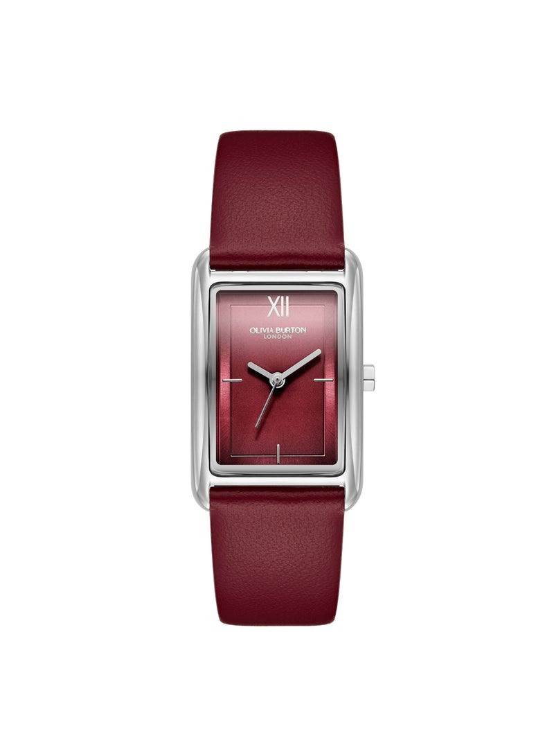 OLIVIA BURTON TANK ANALOG WOMEN'S CRANBERRY CASE WATCH - 24000198 - Image 1