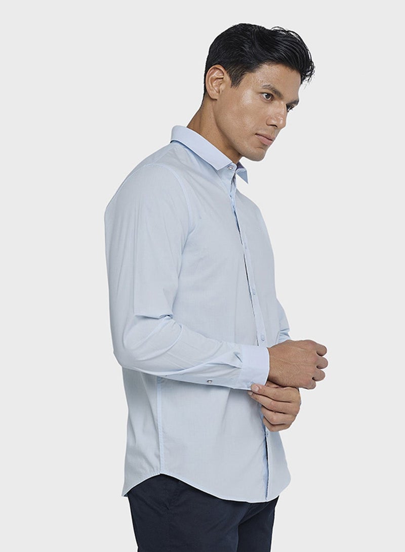 Ben Sherman Patch Pocket Long Sleeve Cotton Shirt - Image 3