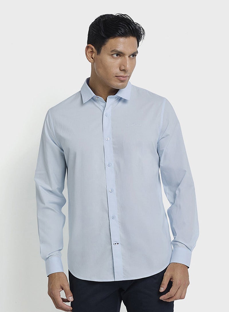 Ben Sherman Patch Pocket Long Sleeve Cotton Shirt - Image 1