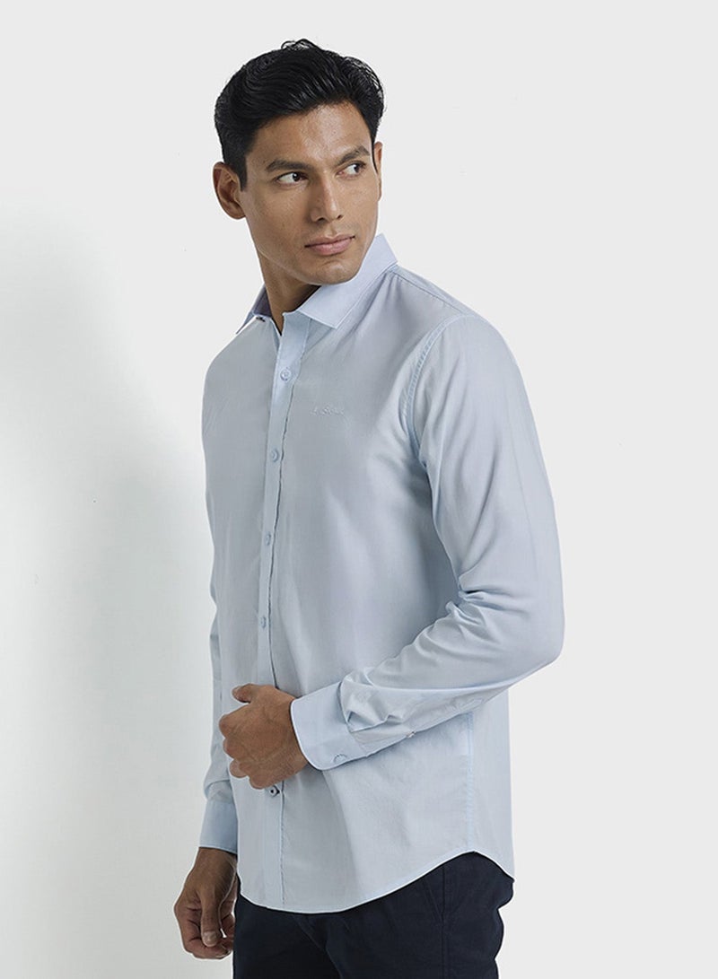 Ben Sherman Patch Pocket Long Sleeve Cotton Shirt - Image 4