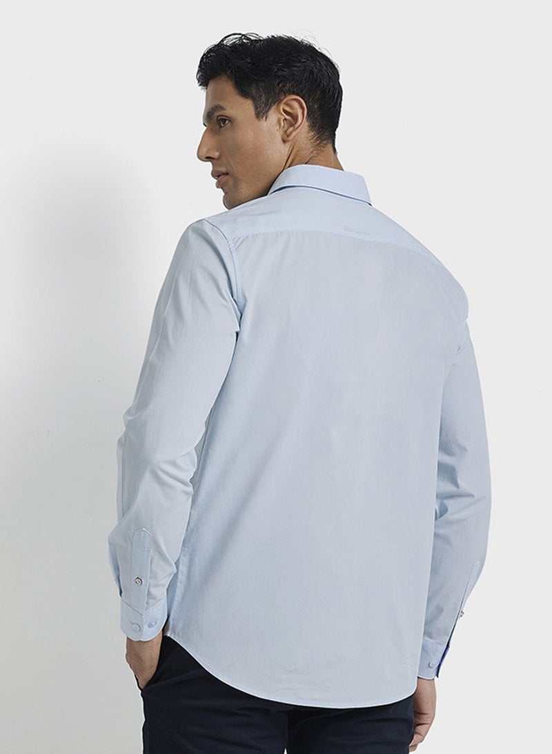 Ben Sherman Patch Pocket Long Sleeve Cotton Shirt - Image 2