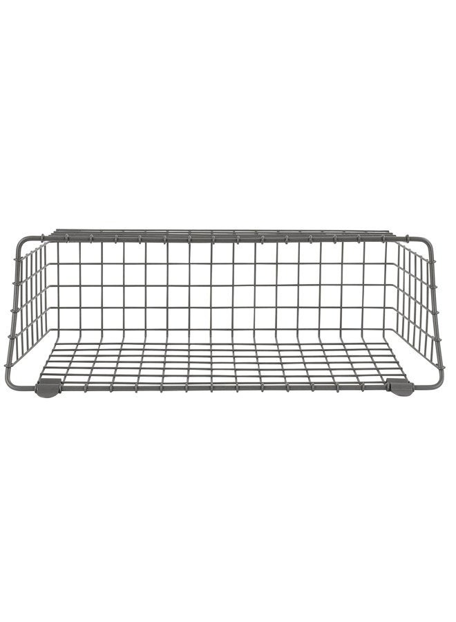 Spectrum Diversified Vintage Wall Mount Storage Basket, X-Large (Pack of 1), Industrial Gray - Image 5