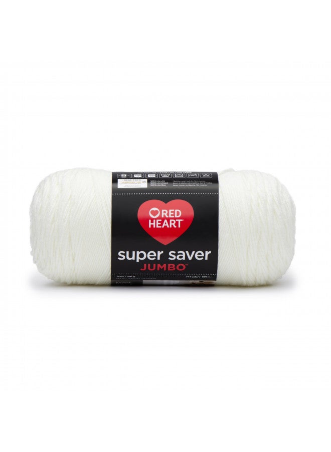 RED HEART Super Saver Jumbo Yarn, Soft White - Image 2