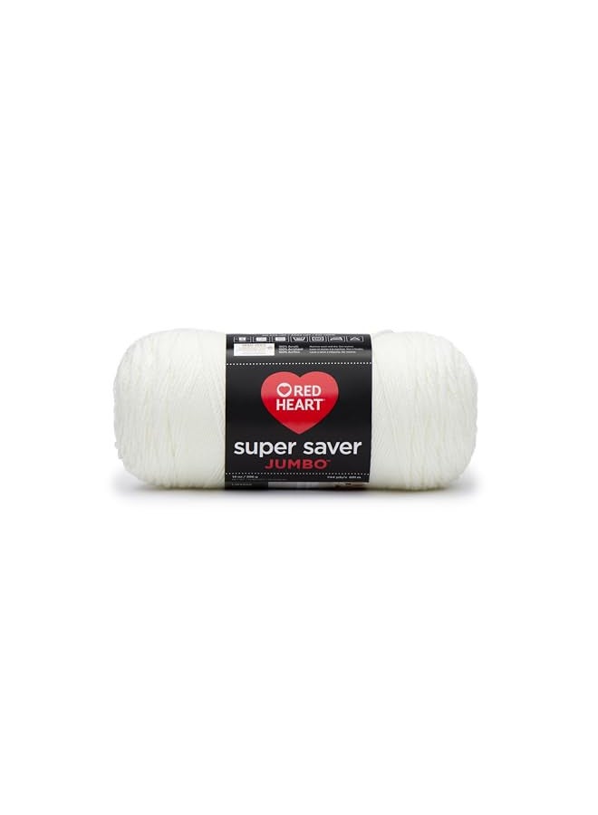 RED HEART Super Saver Jumbo Yarn, Soft White - Image 1