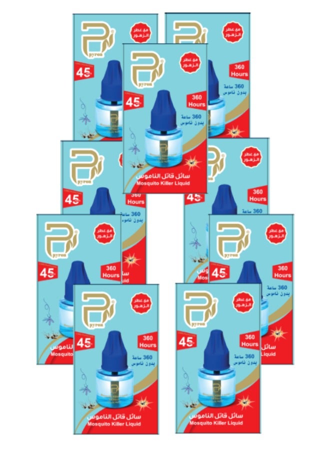 PYRON 9 Pieces Mosquito Killer Liquid 45ML - Image 1