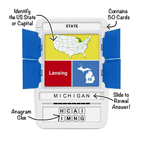 100 PICS US States Capitals Flash Cards All 50 States and Capitals to Learn Fun and Functional Case Ultimate Flashcards for United States Geography Card Games for Kids and Adults Ages 6 - Image 5