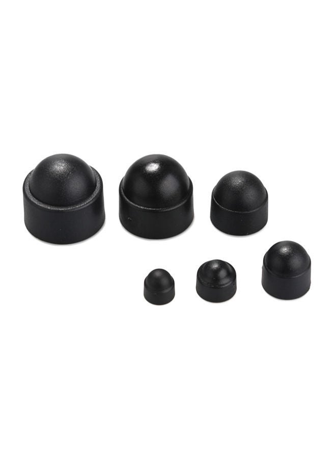 NIBEMINENT 145-Piece Assorted Nut And Bolt Covers Kit Black - Image 1