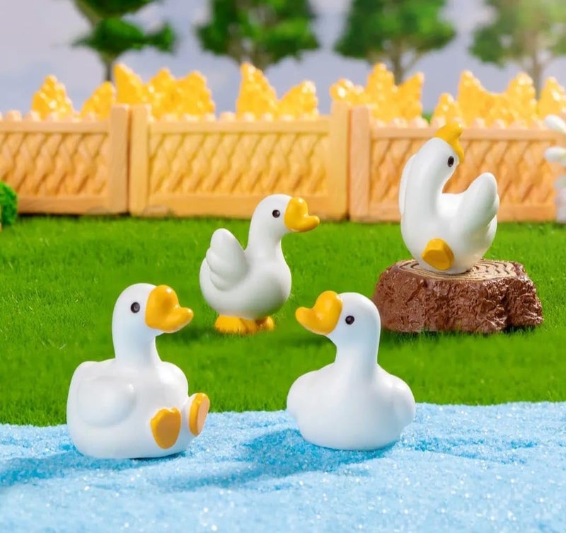 VRB Dec 1 Set Miniature Showpiece Set for Home Decor,Car Dashboard,Valentine,Living Room,Gifts Figurines,Cake Decoration Items,Figurines for Home Decor. ((6 Pcs Lazy Duck)) - Image 4