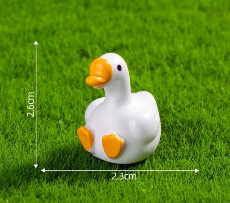 VRB Dec 1 Set Miniature Showpiece Set for Home Decor,Car Dashboard,Valentine,Living Room,Gifts Figurines,Cake Decoration Items,Figurines for Home Decor. ((6 Pcs Lazy Duck)) - Image 2