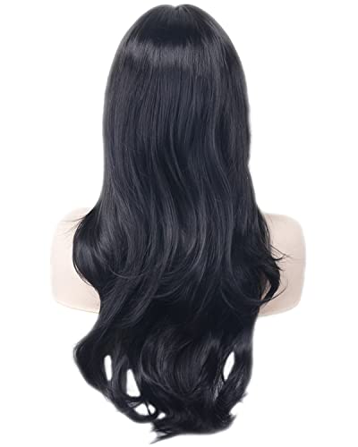 ANESHE Wigs 28" Long Wavy Hair Heat Resistant Cosplay Wig for Women (Black) - Image 5