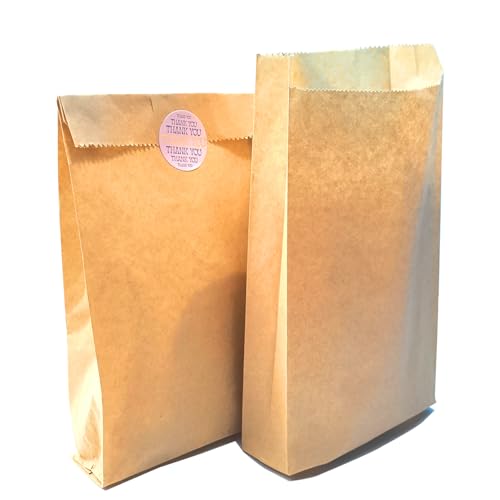 Amsthow Paper Sandwich Bags 6 x 9.5 x 1.6-inch Parchment Wax Brown Paper Sandwich Lunch Kraft Glassine Bakery Snack Cookies Treats Greaseproof Bags 50 Pack - Image 1