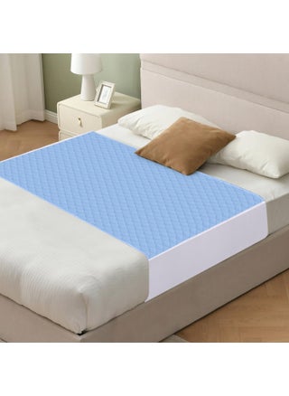 Saddle Style Washable Bed Pad for Incontinence, Waterproof and Reusable Underpad with Tuck-in Sides, Leakage & Sweat Mattress Protector for Adults, Full/Queen 36x60 inch Bed Pads (2 Count,Blue) - pzsku/Z2AAC4EBF2A7B668A09A0Z/45/_/1744284456/e7c88c17-e8c4-4a3e-9d0e-9af6c4c61b37