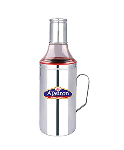 Apeiron Stainless Steel Cooking Oil Dispenser 1000 ml Red Set of 1