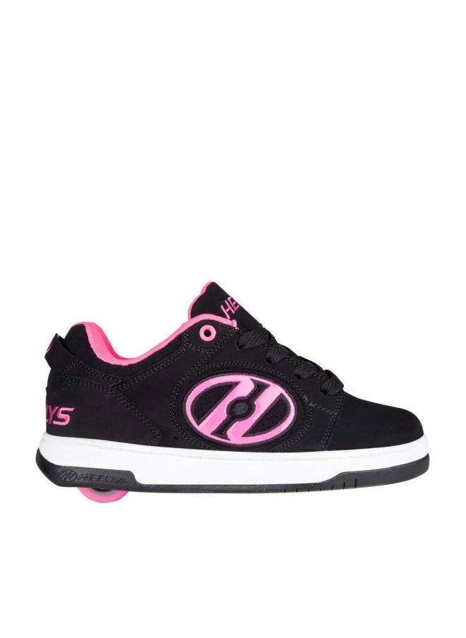 Heelys Voyager Youth Girls Athletic Skate Shoe | Big Kid Black/Pink - Image 1