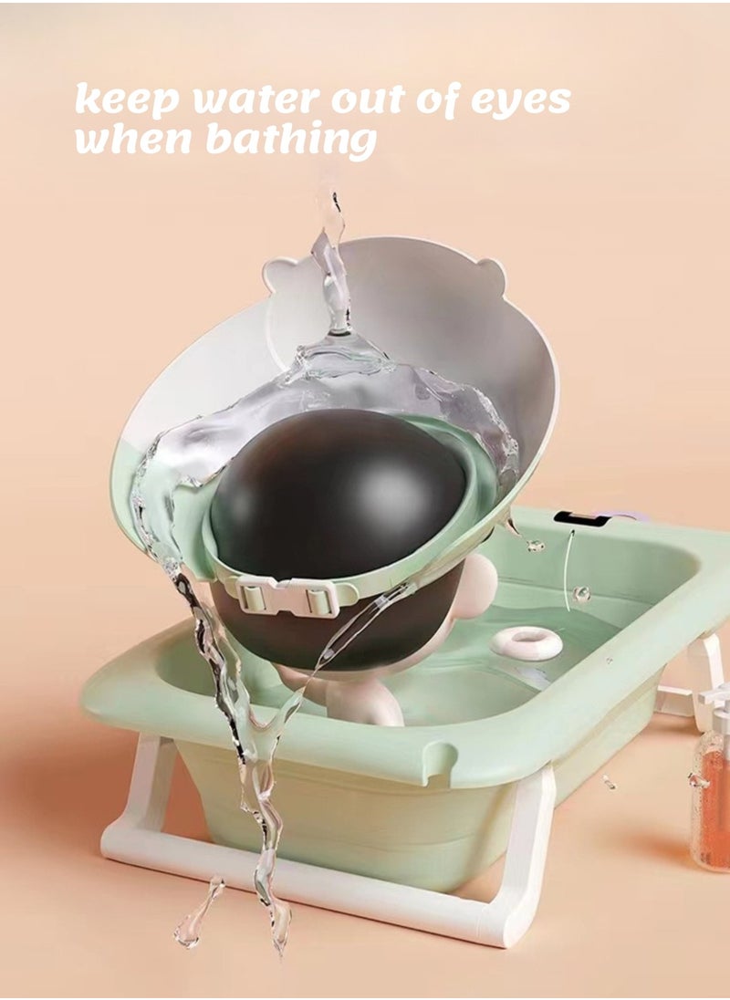 Moms Magic Baby Bath Shower Cap – Cute Bear Shape, Adjustable Fit, Soft TPE Material, Keeps Water Away from Eyes  - Image 4