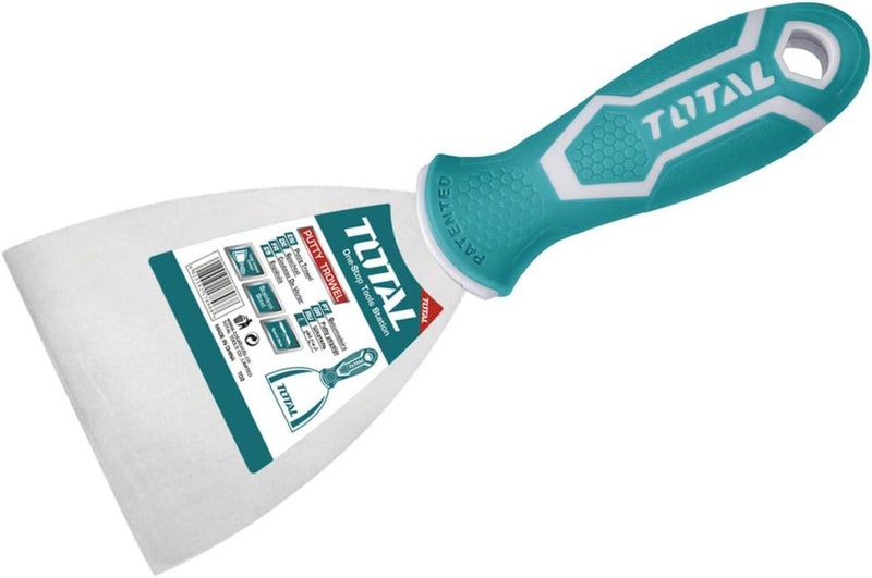 TOTAL Stainless Steel Putty Trowel 100mm