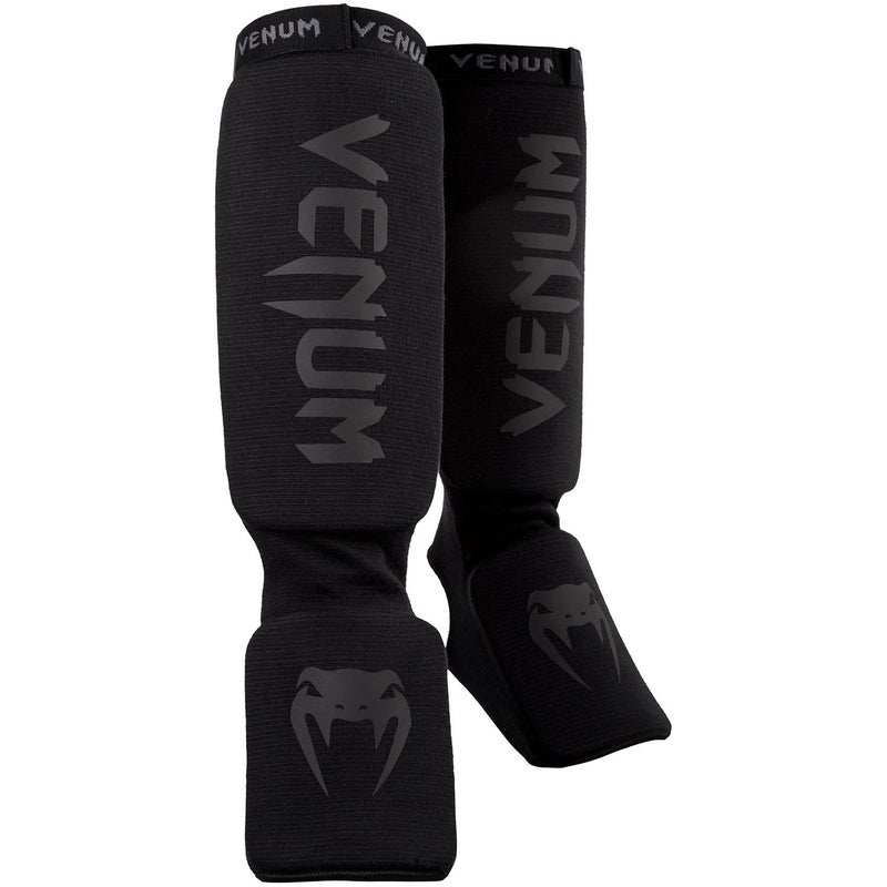 Venum Kontact Shinguards - Black/Black, One Size - Image 1