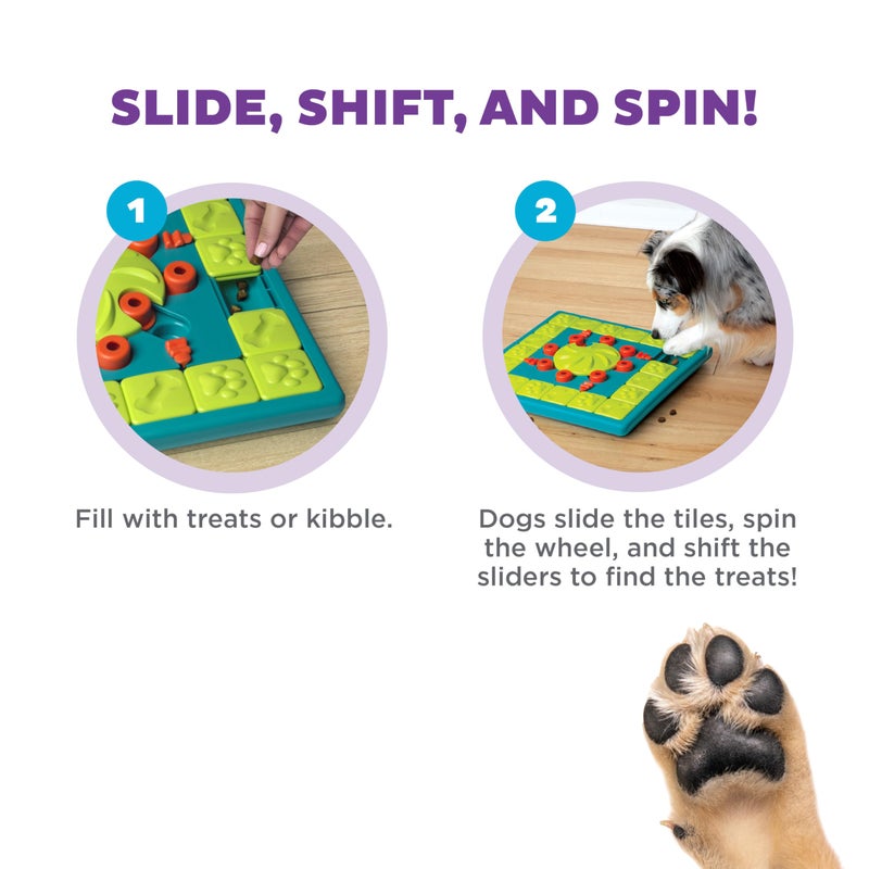 Outward Hound by Nina Ottosson Multipuzzle Level 4 Expert Dog Treat Puzzle for Enrichment, Blue - Image 3