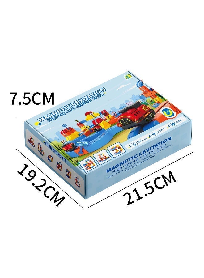 ماجني الاصحاب 73-Piece DIY Magnetic Levitation Track Set – Anti-Gravity Maglev Train Toy with Rechargeable Battery & USB Charger – 3D Loop Coaster Building Kit for Kids Ages 3+ - Image 3