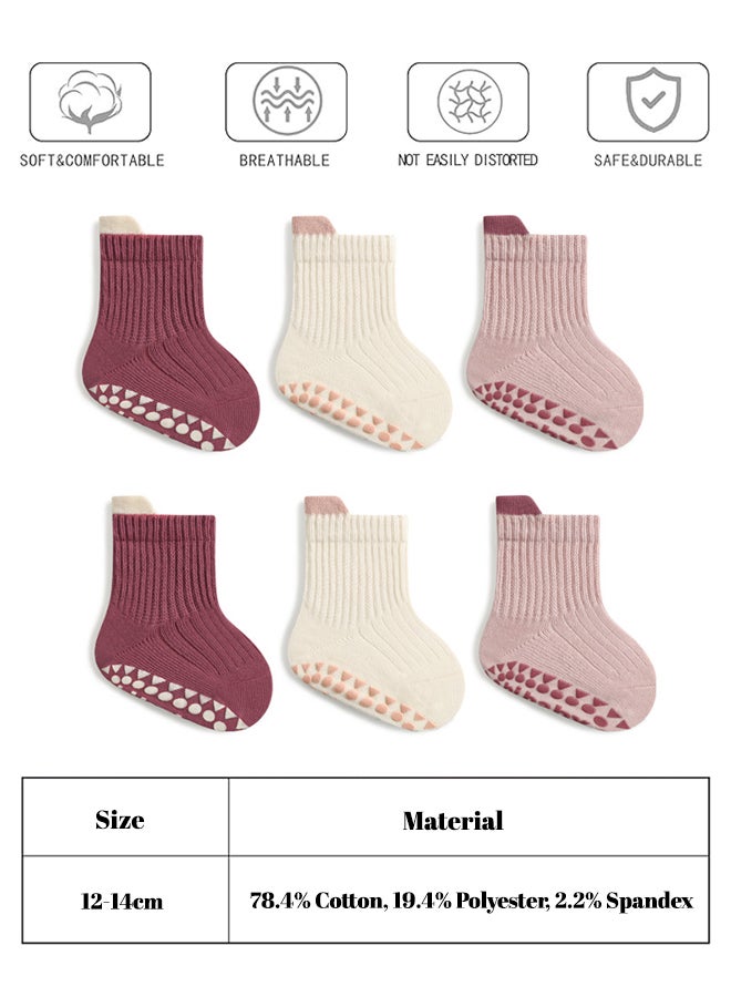 SHABILI Baby Boys Girl's Cotton Ankle Short Low‑Cut Socks 3‑Pair Set, Skin‑Friendly Breathable Moisture‑Wicking Anti‑Odor Elastic Cuff Non‑Slip Sole Durable No Pilling for 1‑3 Yrs Leisure Travel Sport - Image 3