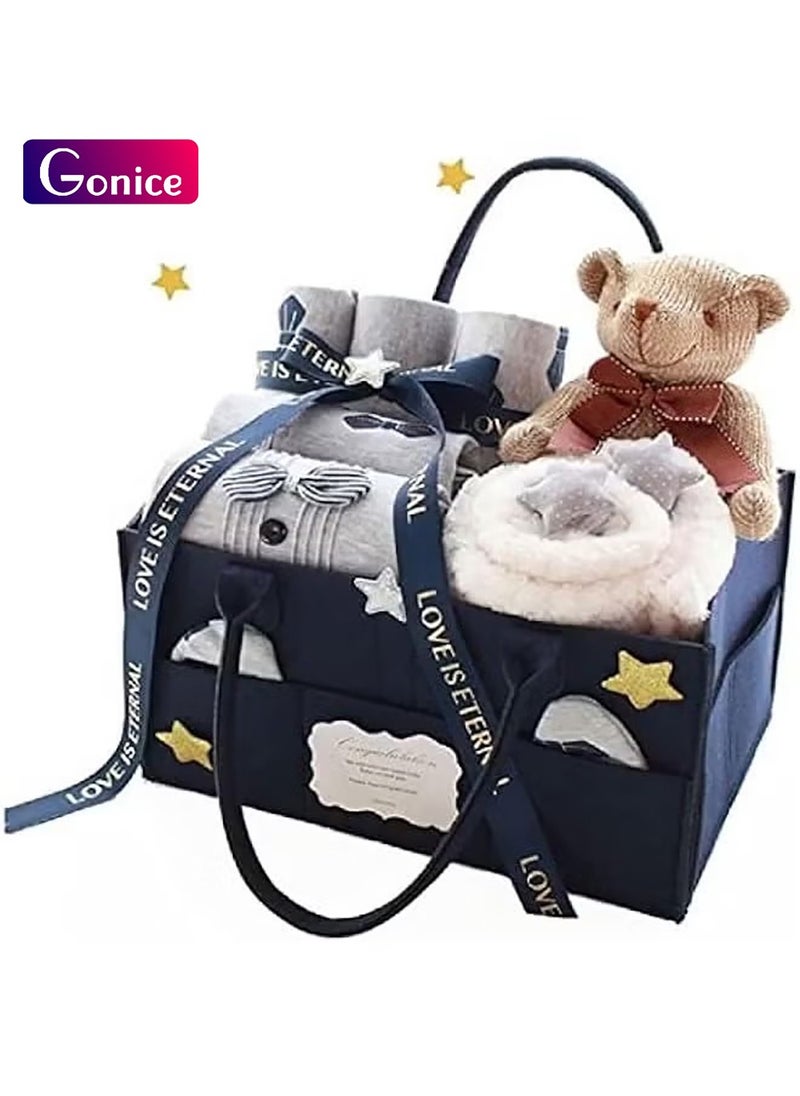 Gonice Newborn Baby Gifts Set Newborn Layette Gift Set Baby Girl Boy Gifts Premium Cotton Baby Clothes Accessories Set Fits Newborn to 3 Months  - Image 1