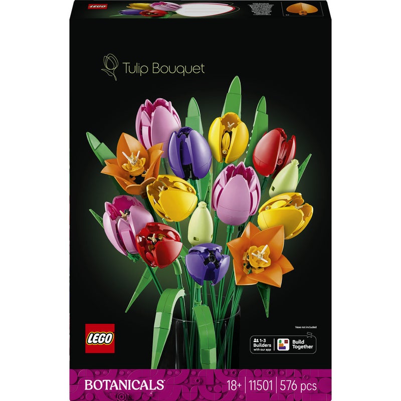 LEGO Botanicals Tulip Bouquet - Artificial Flowers Set 11501 (Age 18+, 576 Pieces) - Image 2