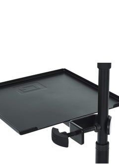 Gator FrameworksCases Microphone Stand Clamp-On Utility Surface Area with 10 Pound Weight Capacity, 9" x 9" Shelf