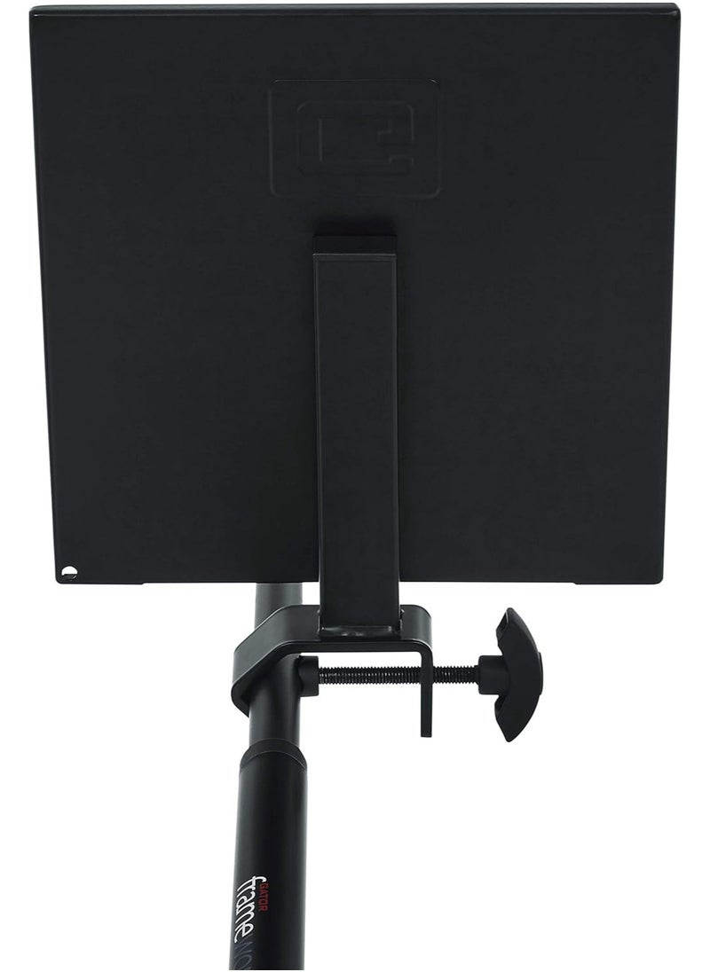 Gator Gator FrameworksCases Microphone Stand Clamp-On Utility Surface Area with 10 Pound Weight Capacity, 9" x 9" Shelf  - Image 4