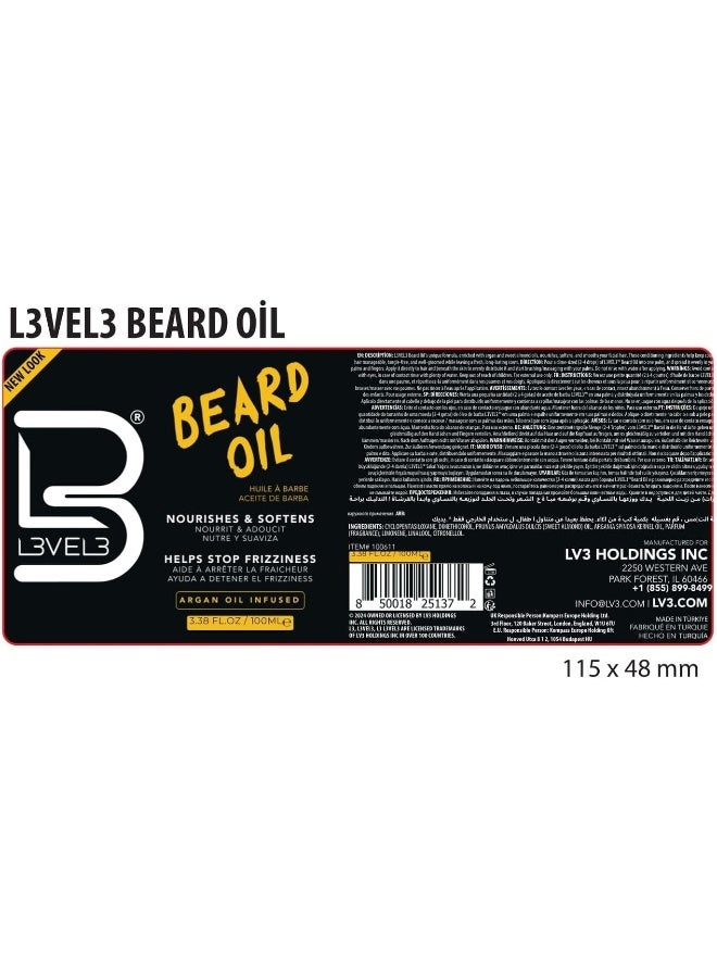 L3 زيت اللحية المستوى 3 - يعزز نمو اللحية السريع - يلين ويستعيد شعر الوجه - Image 4