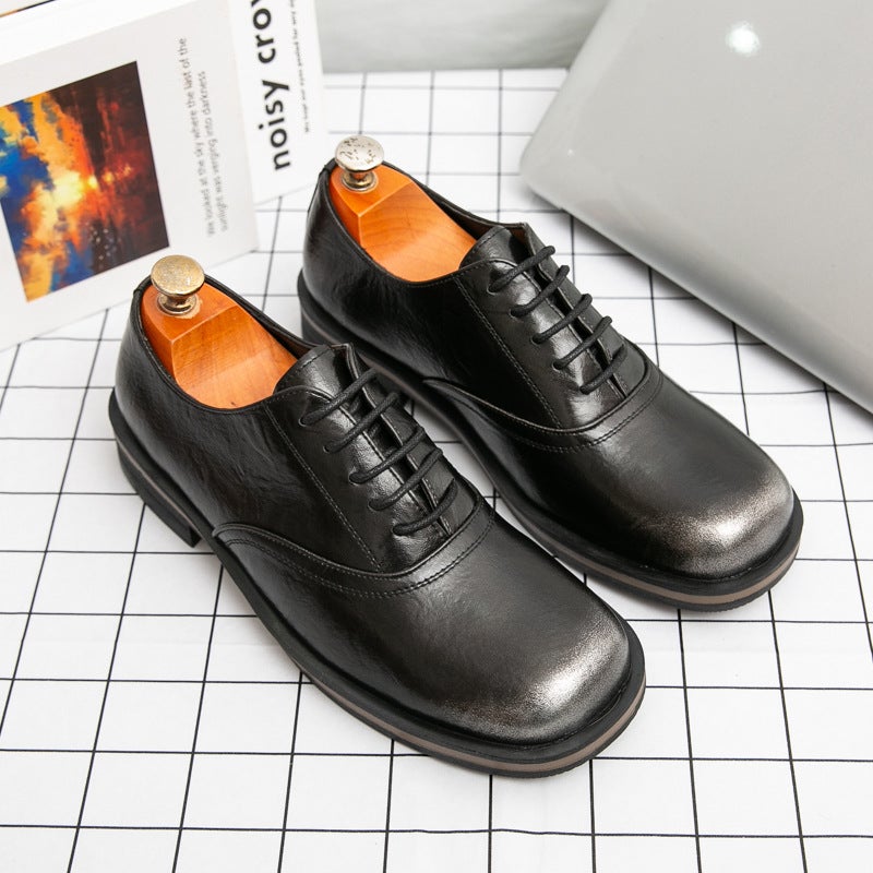 Color Polished Men'S Leather Shoes Pointed Toe British Style Derby Shoes Casual Business Formal Wear Large Size Groom'S Wedding - Image 1