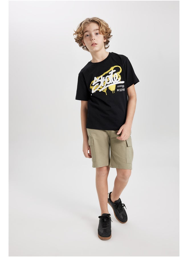 DeFacto - Boy Regular Fit Crew Neck Knitted Short Sleeve T-Shirt - Image 1